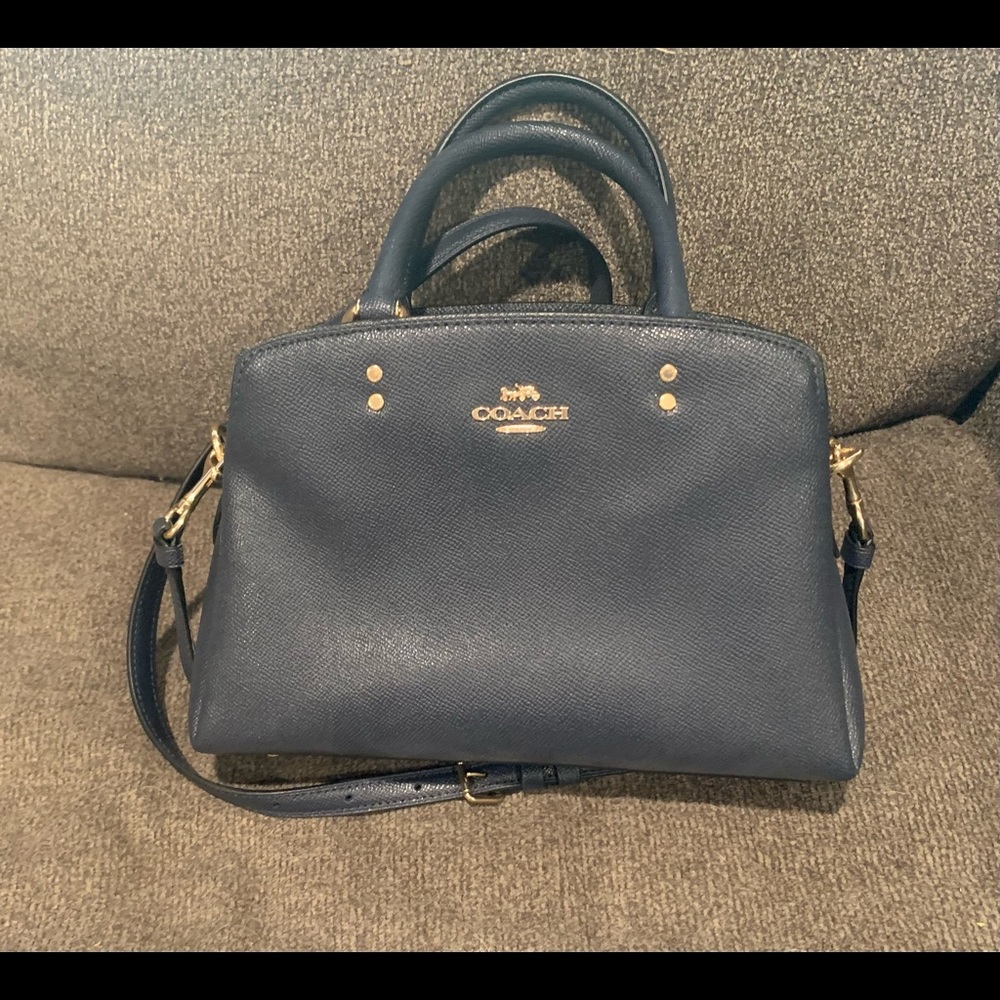 Coach Navy Blue Satchel